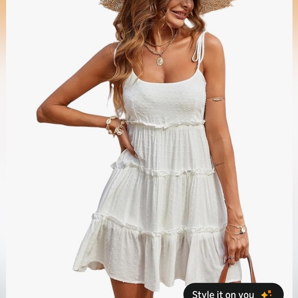 Dresses & Skirts - White Sleeveless Tiered Dress